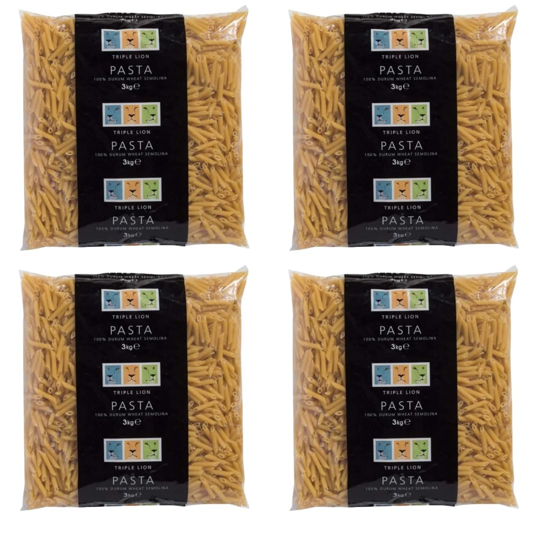 Triple Lion Penne Pasta 3kg (Pack of 4)