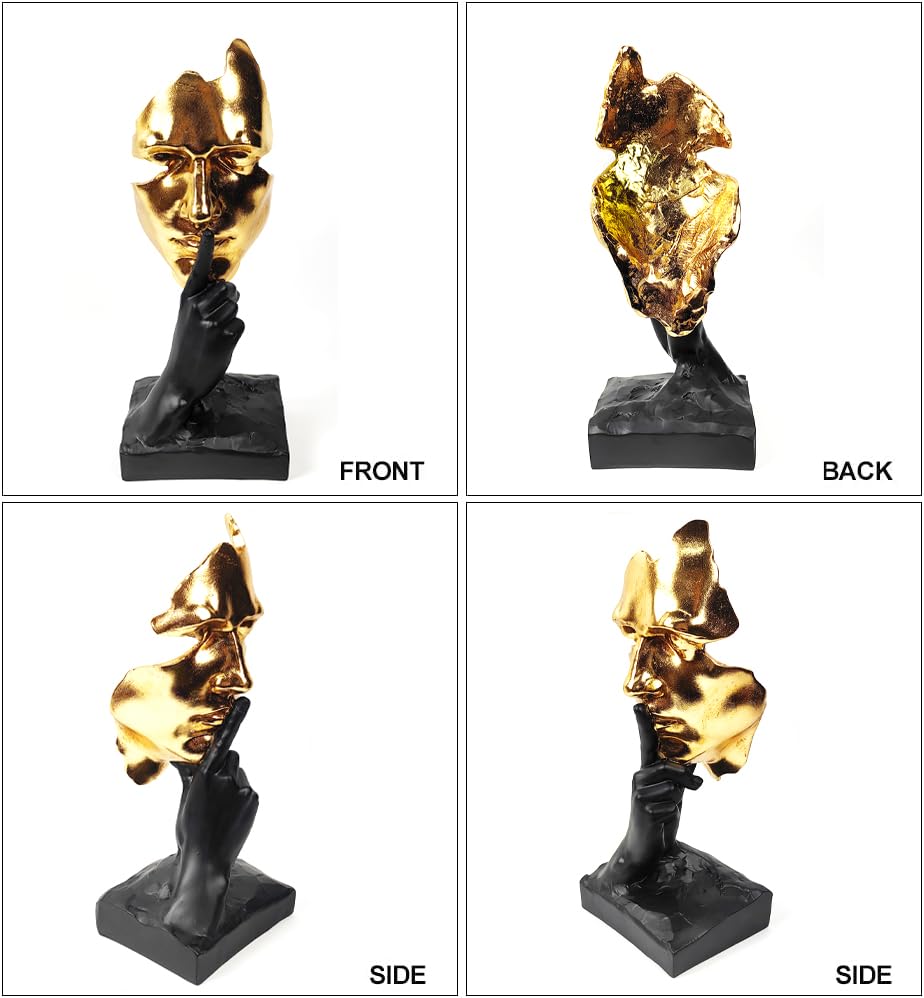 Estatua Thinker Decorativa de Resina Moderna 12.2 cm Alto miniatura 6