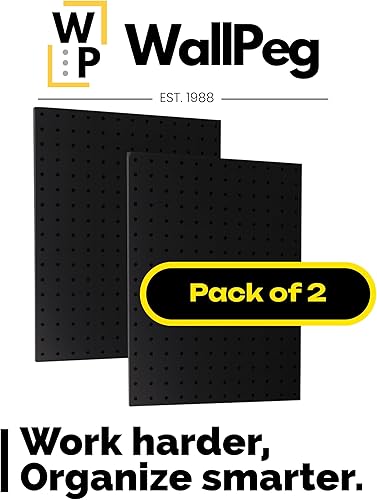 Vista 15 de WallPeg Organizador de pared de tablero de clavijas de 24 x 48 pulgadas, kit de organizador de tablero de clavijas (PK-312-B) accesorios