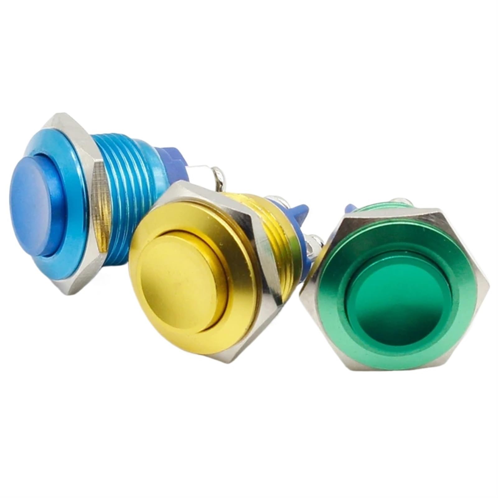 Interruptor de botón de metal de 16 mm ideal para simulación y consolas arcade 6