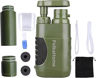 Wasserfilter Survival – Outdoor Wasserfilter 10000L – Tragbares Wasseraufbereitungsgerät für Camping & Notfall – inkl. Ersatzfilter