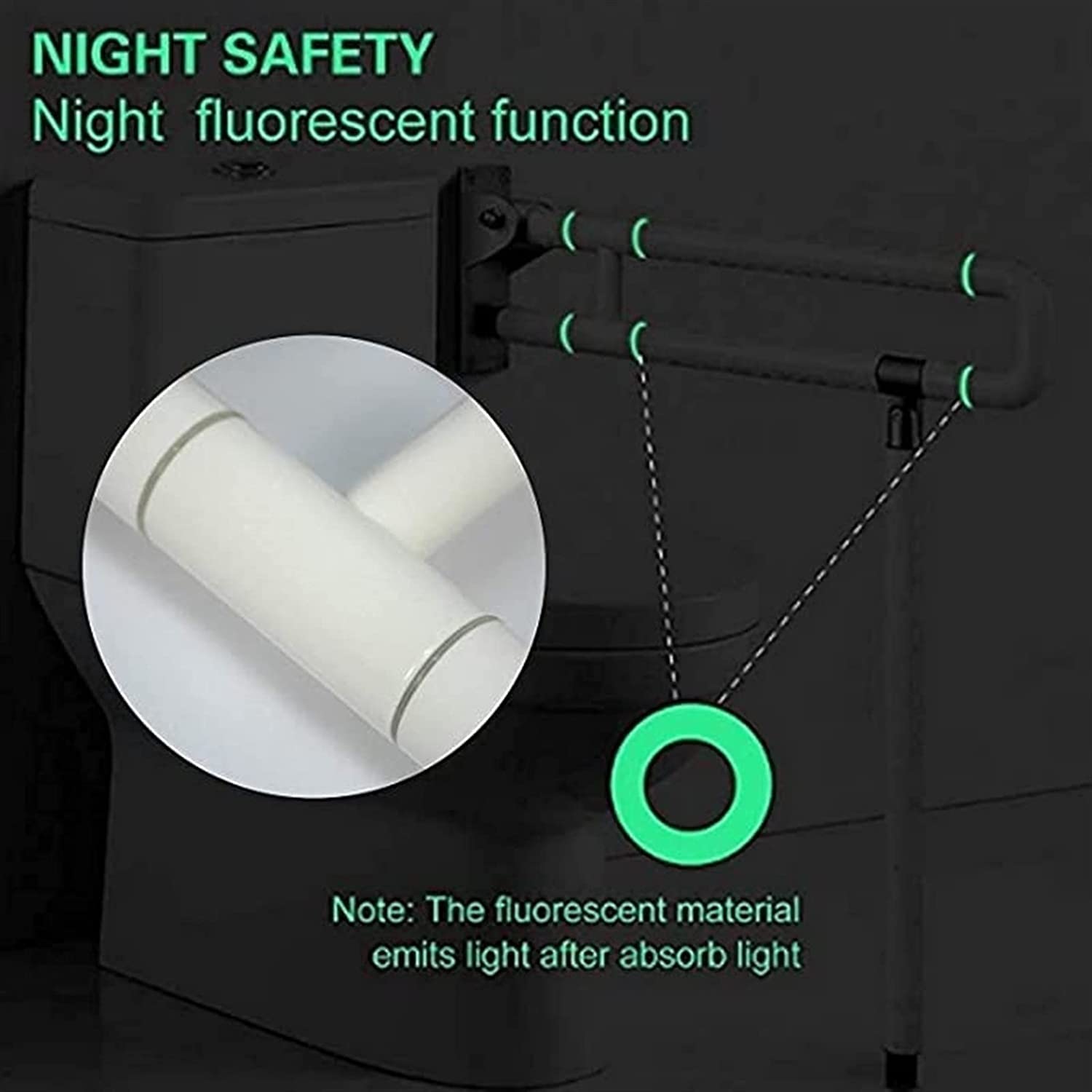 Asidero para baño Toallero Asidero Barra de apoyo para inodoro Pasamanos Pasamanos de acero inoxidable para discapacitados Soporte de seguridad para baño Ducha Asiento antideslizante Asideros de prot