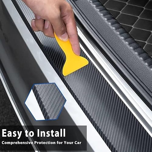 Protector de umbral de puerta de automóvil para Subaru Ascent BRZ Crosstrek Forester Impreza Legacy Outback, cinta de fibra de carbono autoadhesiva