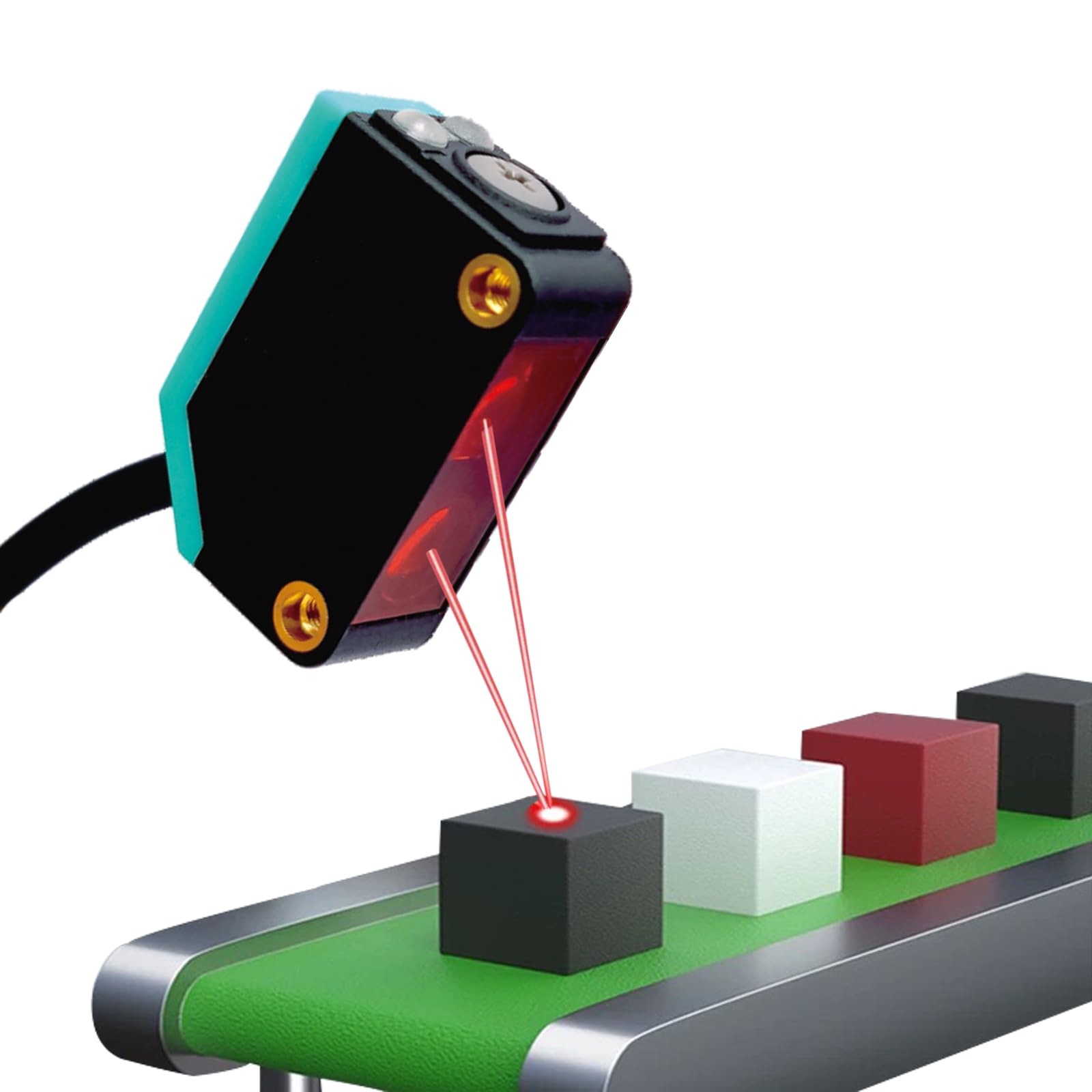 BG-38N Photoelectric Sensors,Background Suppression Diffuse Photoelectric Sensor,Sensing Distance 5-350mm,10–30VDC,NPN Output,Detection Distance