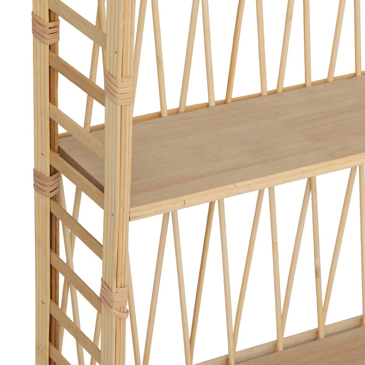 Atmosphera - Étagère Murale Anahi - Bambou - H 74 x L 45 cm, 3 Niveaux, Style Bohème - Pour Entrée, Chambre, Salon