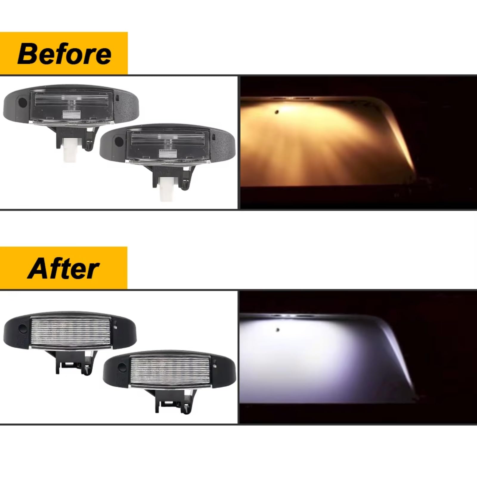 Iluminación Matricula Vehiculo Compatible Con Citroën Para Jumpy 2 Unidades Luces De Matrícula Accesorios Para Automóvil Reemplaza OE: 1303499808 9645268380