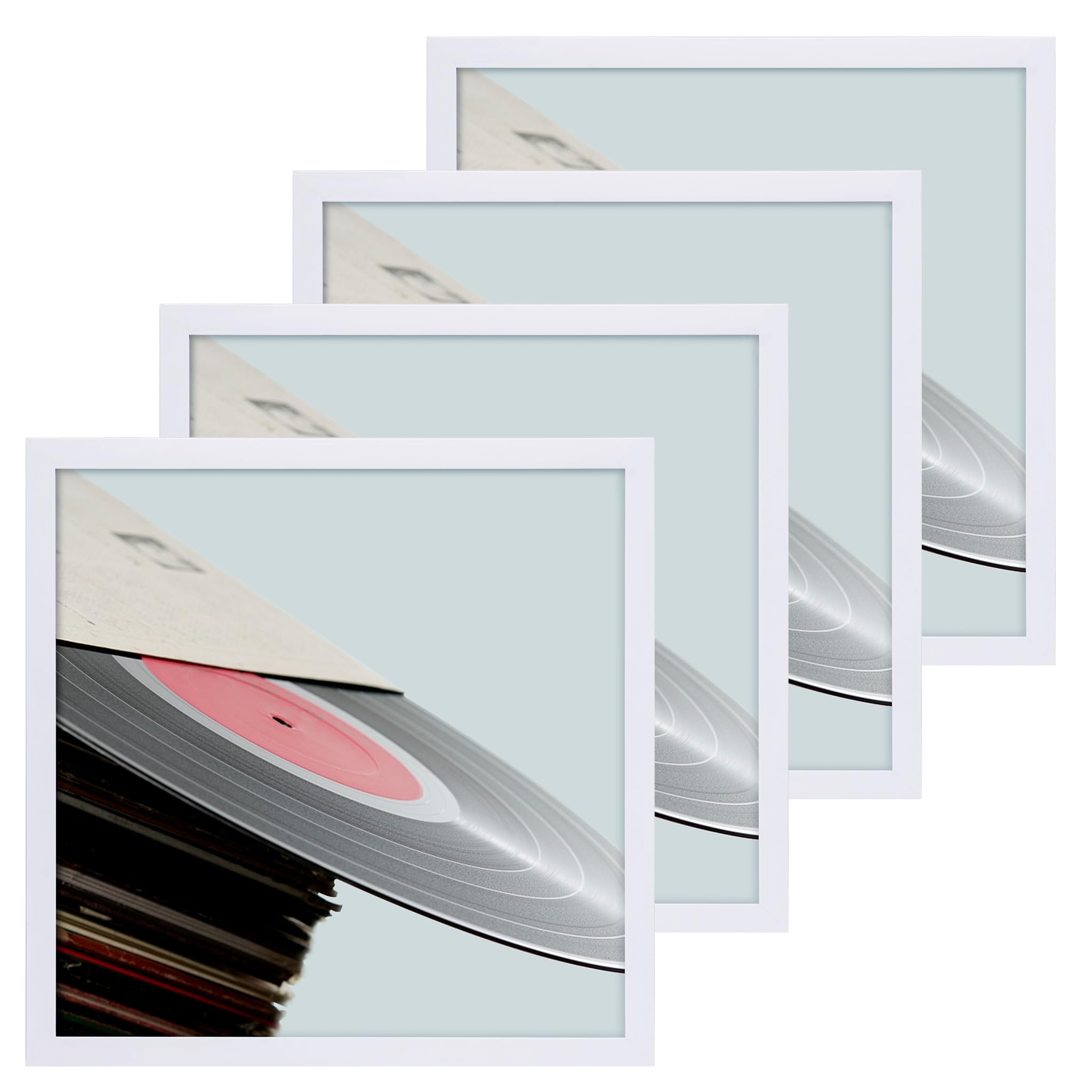 Amazon.com - eletecpro Vinyl Record Frame, 12.5x12.5, White, 4