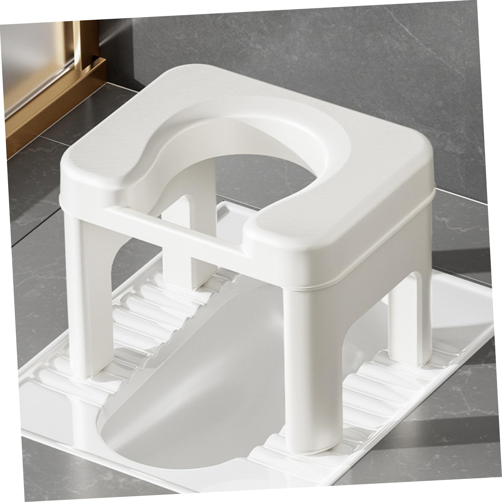 COLLBATH Taburete de Inodoro para Adultos y Personas Mayores 34 Cm de Altura Material Pp Blanco Elevador Asiento Sanitario Cómodo Uso en Baño y Hospital Asistente de Movilidad Seguro