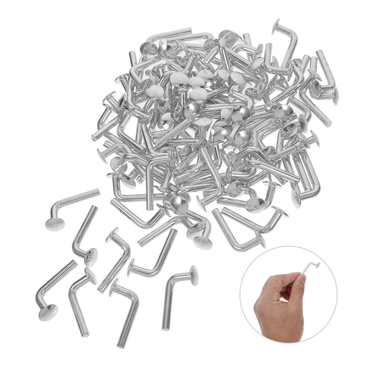 COSMEVIVI 50pcs Galvanized Iron Shaped Safety Pin Bolts for Pallet Rack Shelving Easy Installation Drop Pin for Warehouse Racking Security for Forklift Safety and Beam Stability