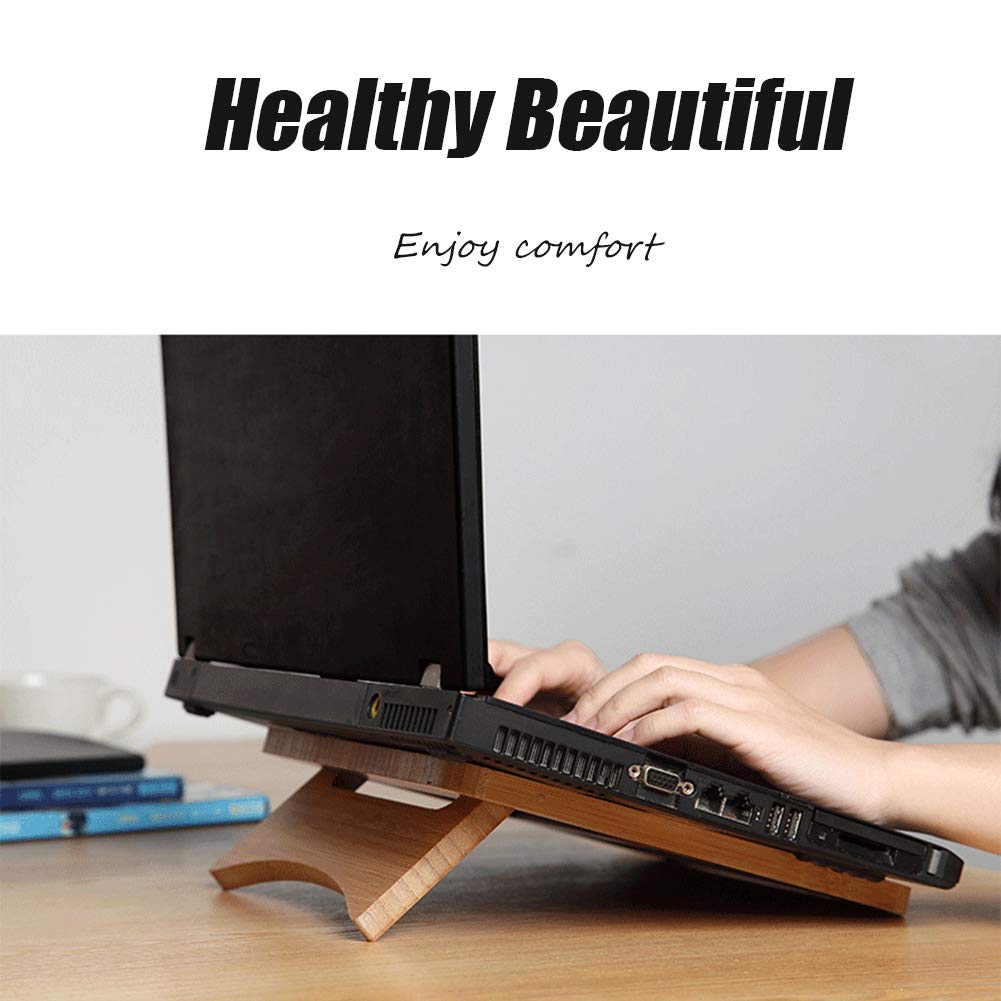 Amazon.co.jp: ポータブル ノートパソコンスタンド ライザー,竹 PC
