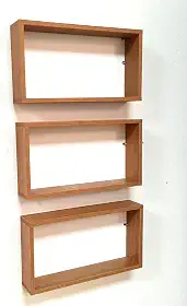 Kit 3 Nichos MDF de Parede Decorativos Retangular Freijo 50 cm