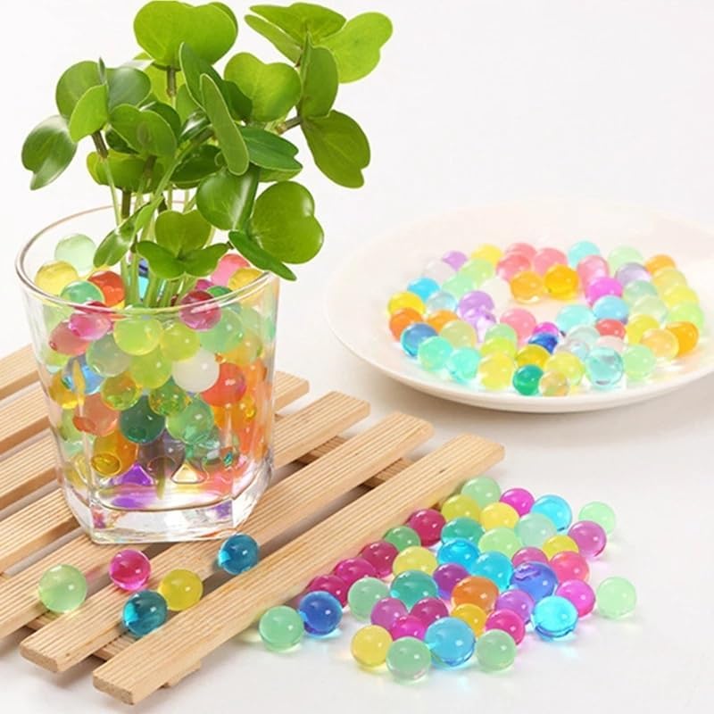 Image of 100 Grams Water Jelly Beads (Multicolour) - Polymer Super Absorbent Polymer Jelly Balls - Crystal Jelly Balls - Water Balls - Jelly Water Beads for Plants