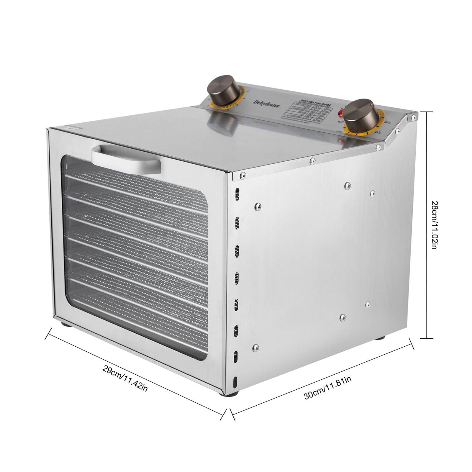 8 livelli, asciugatrice elettrica, 400 W, disidratatore alimentare in acciaio inox, essiccatore per cucine, ristoranti, panifici