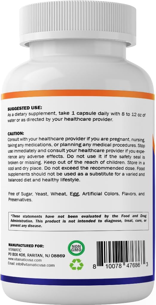 Vitamatic Cortisol Health Support - 90 Veggie Capsules - Made with Adaptogenic Blend with Ashwagandha, Rhodiola, Magnolia, L-Theanine, Phosphatidylserine - Image 9