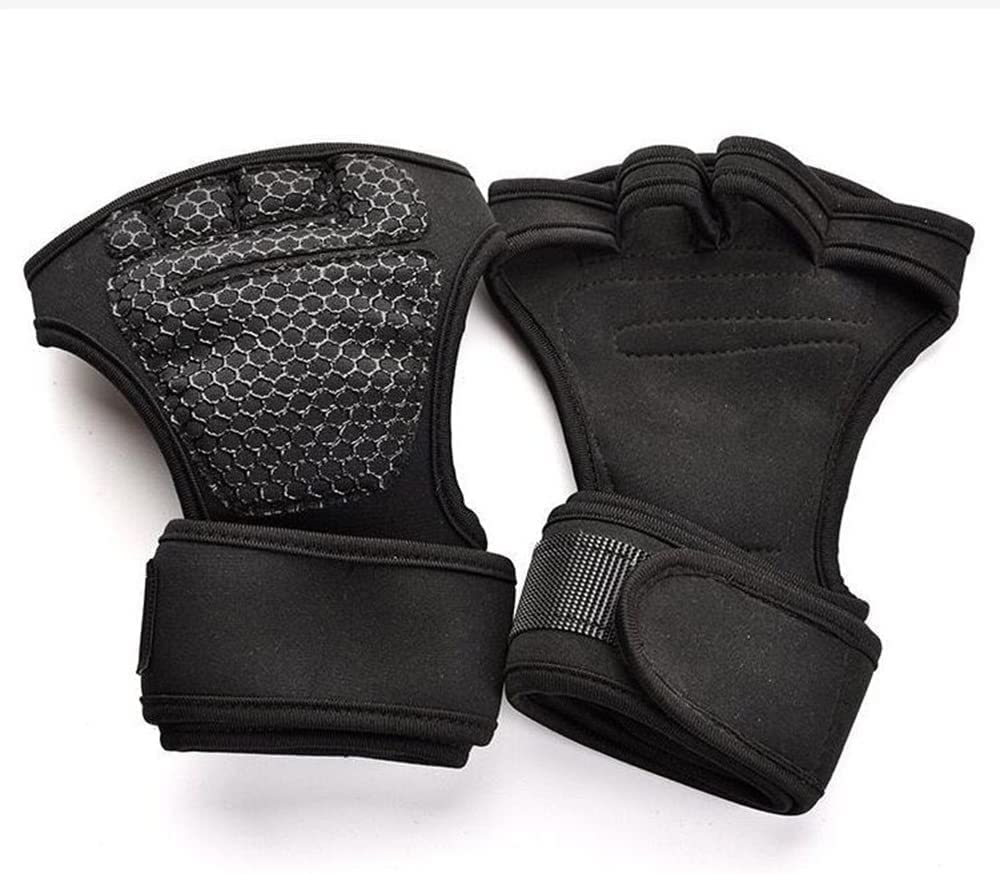 Guantes de Entrenamiento de Levantamiento de Pesas para Hombres y Mujeres, Fitness, Deportes, Culturismo, Gimnasia, Gimnasio, muñeca, Guantes Protectores de Palma (Color: A, tamaño: L) (Am)