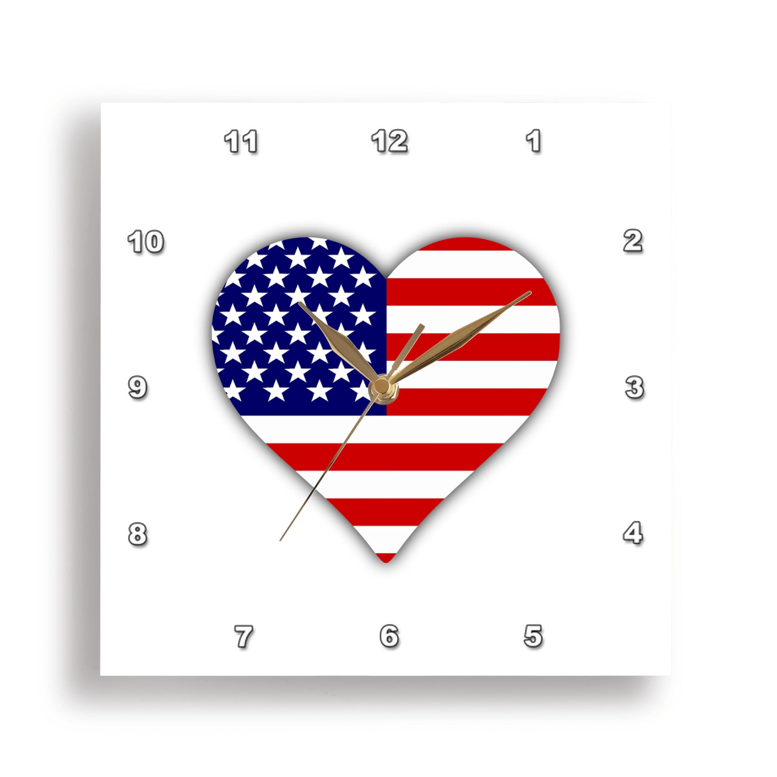 Horloge motif drapeau américain 33 cm en aluminium haute finition