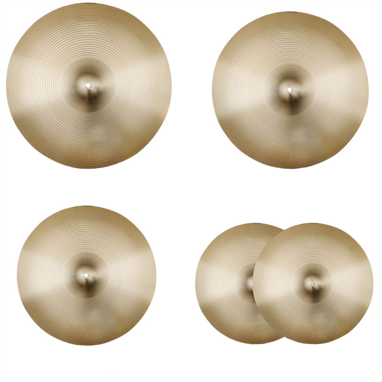 platillos Juego De Batería, Platillo De Aleación, Hi-Hat, Platillo Colgante Recto Colgante Oblicuo, Juego De 14/16/18/20 Pulgadas (Color : Five)