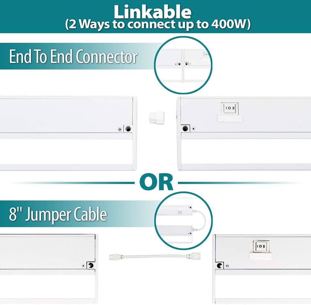Hоttеѕt Sаlеѕ LED Under Cabinet Lighting by NSL - Dimmable Hardwired or Plugged-in installation - 3 Color Temperature Slide Switch - Warm White (2700K), Soft White (3000K), Cool White (4000K) - 12 Inch White Finish Lоwеѕt Prісе LED Under Cabinet Lighting by NSL - Dimmable Hardwired or Plugged-in installation - 3 Color Temperature Slide Switch - Warm White (2700K), Soft White (3000K), Cool White (4000K) - 12 Inch White Finish