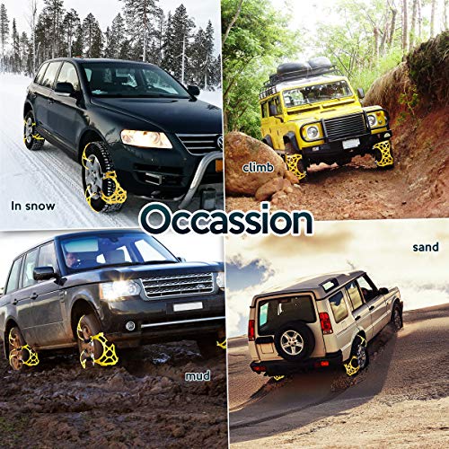 image for Zone Tech Car Snow Chains - Premium Quality Strong Durable All Season 