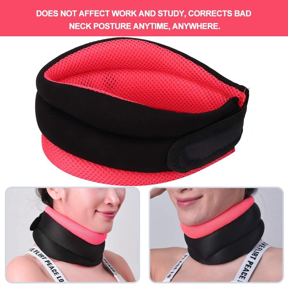 Cuello cervical, abrazadera de soporte para el cuello, cinturón protector de cuello de tracción para el cuello, corrector de postura del cuello, estirador de cuello para alineación de la col