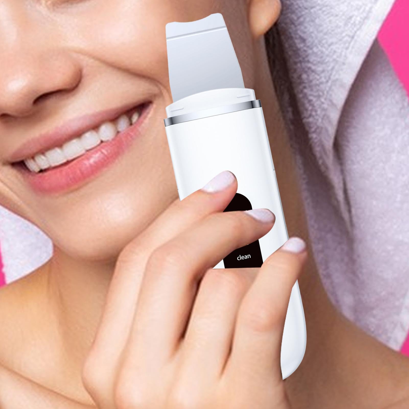 Épurateur de peau ultrasonique, épurateur pores - Spatule de peau ultrasonique portable | de pores faciaux, instrument de beauté, dissolvant de point noir, outil de nettoyant de pores pour re
