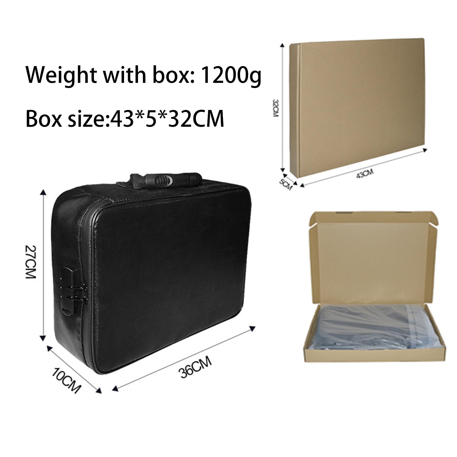 Caja De Documentos Ignífuga,36x28x11cm Organizador De Carpetas,Organizador De Carpetas Ignífugo Resistente Agua Con Cerradura,Para Guardar Documentos De Trabajo Importantes,Certificados,Facturas,Etc.