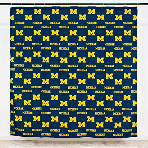 Image of College Covers Everything Comfy Michigan Wolverines Bright and Colorful Shower Curtain Cover 70 inch x 72 inch