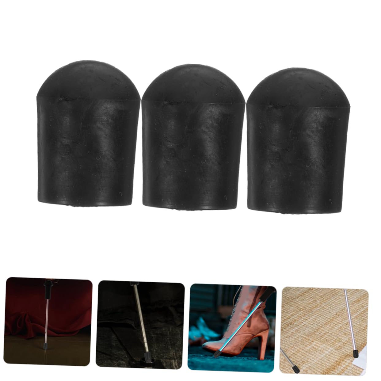 BESPORTBLE 3pcs Cello Endpin Stoppers Rubber Caps for Musical Instruments Non Slip Cello Accessories Easy to Install Endpin Tips Compact Design for Performances and Practice