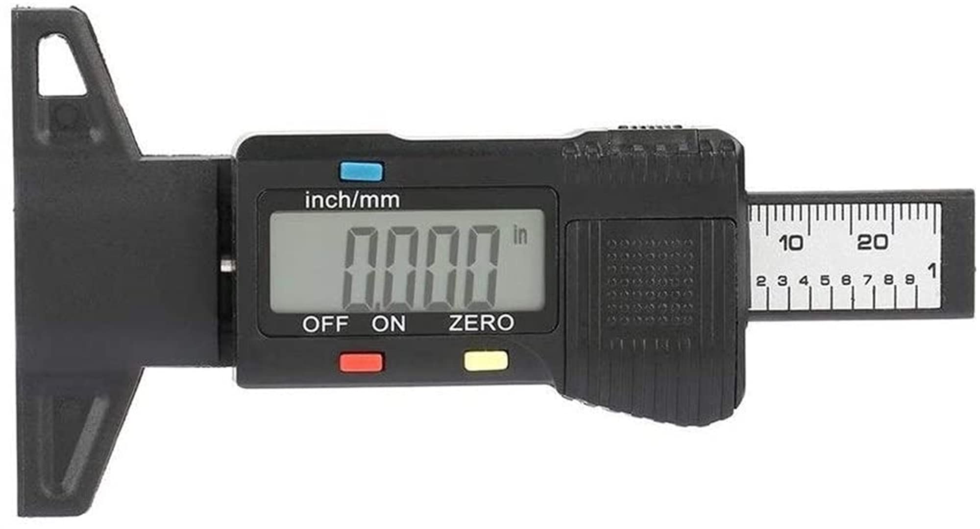 Miernik głębokości bieżnika LCD Difrowe narzędzie do miernika opon oponowych Manoter Motorbike Motorbike Tester narzędzie (Color : Black)