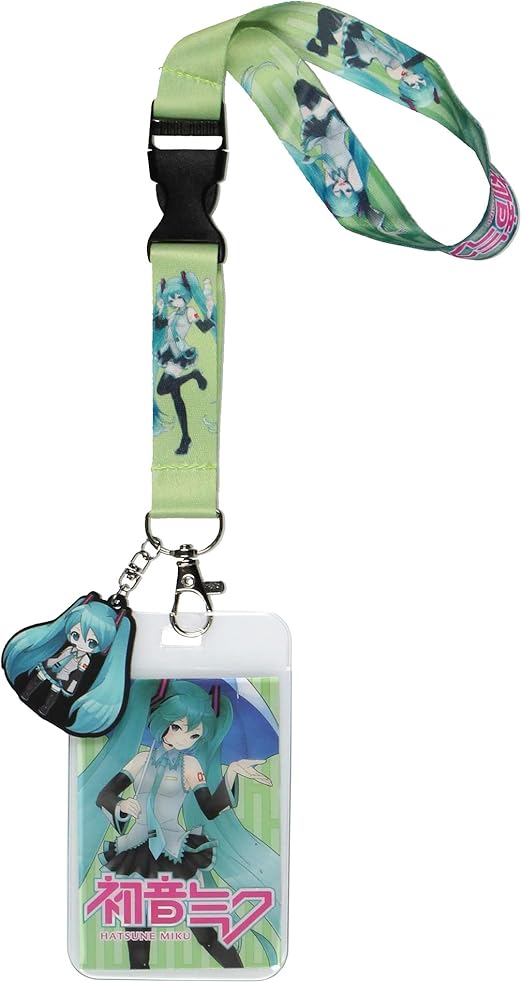 Hatsune Miku Merch Wristlet Keychain Lanyard Hand Wrist Lanyard Strap for Keys, ID Badge Holder, Wallet, Cell Phone
