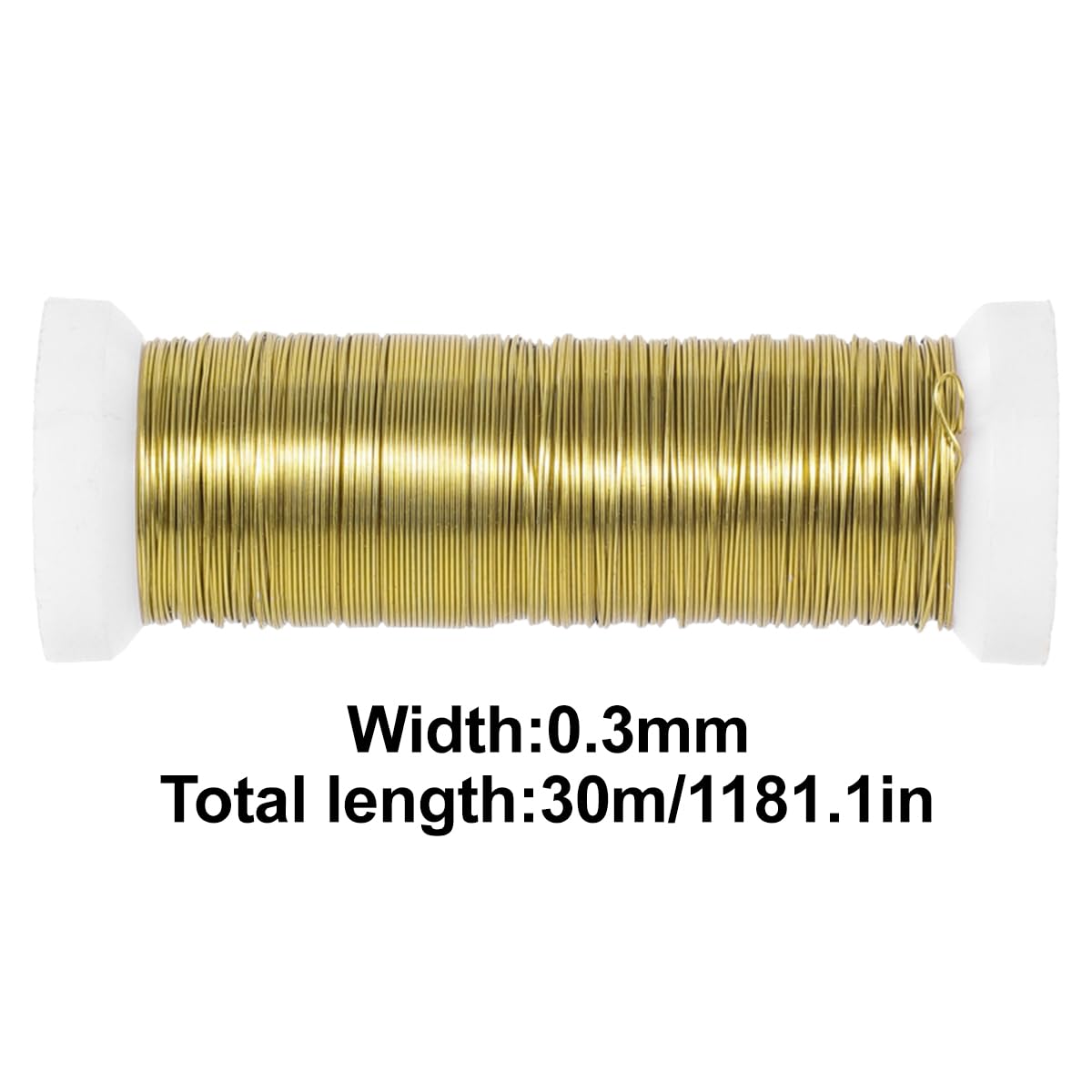 ECYC Ltd 32.8 Yards Craft Floral Wire Thin Flexible Floral Wire for Flower Arrangements, Wreath Making, DIY Crafts