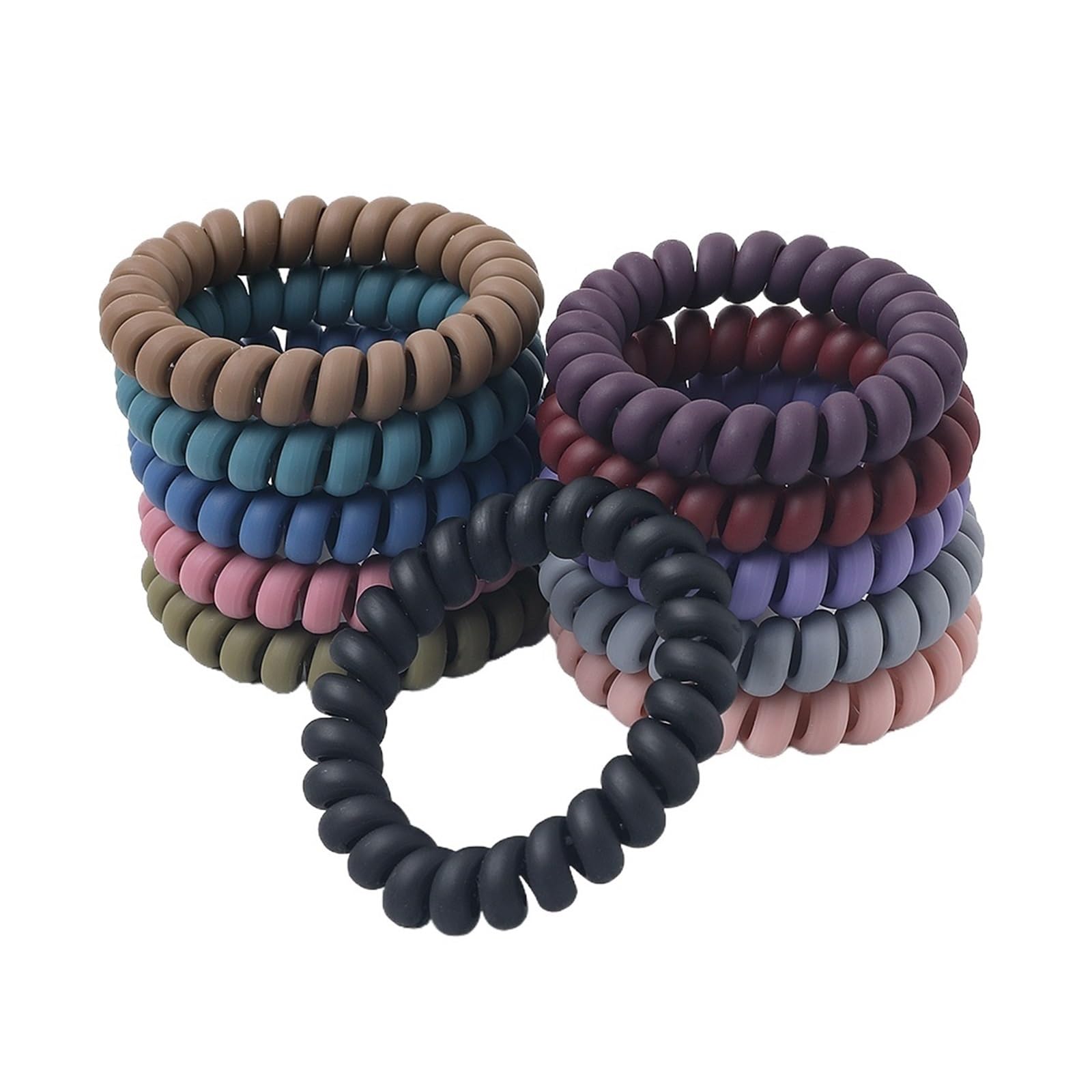 Spiral-Haargummis 10 Stück – Knitterfrei, Wasserdicht & Bequem Für Pferdeschwanz & Dutt