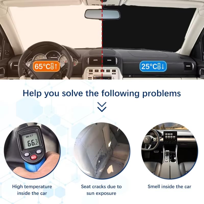 Pare-soleil avant pour VW Fox 2015-2023 isolant - 7