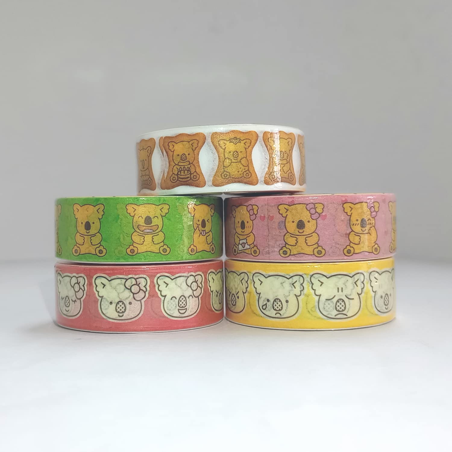 Amazon.co.jp: コアラのマーチ マスキングテープ マステ 5柄 各1個