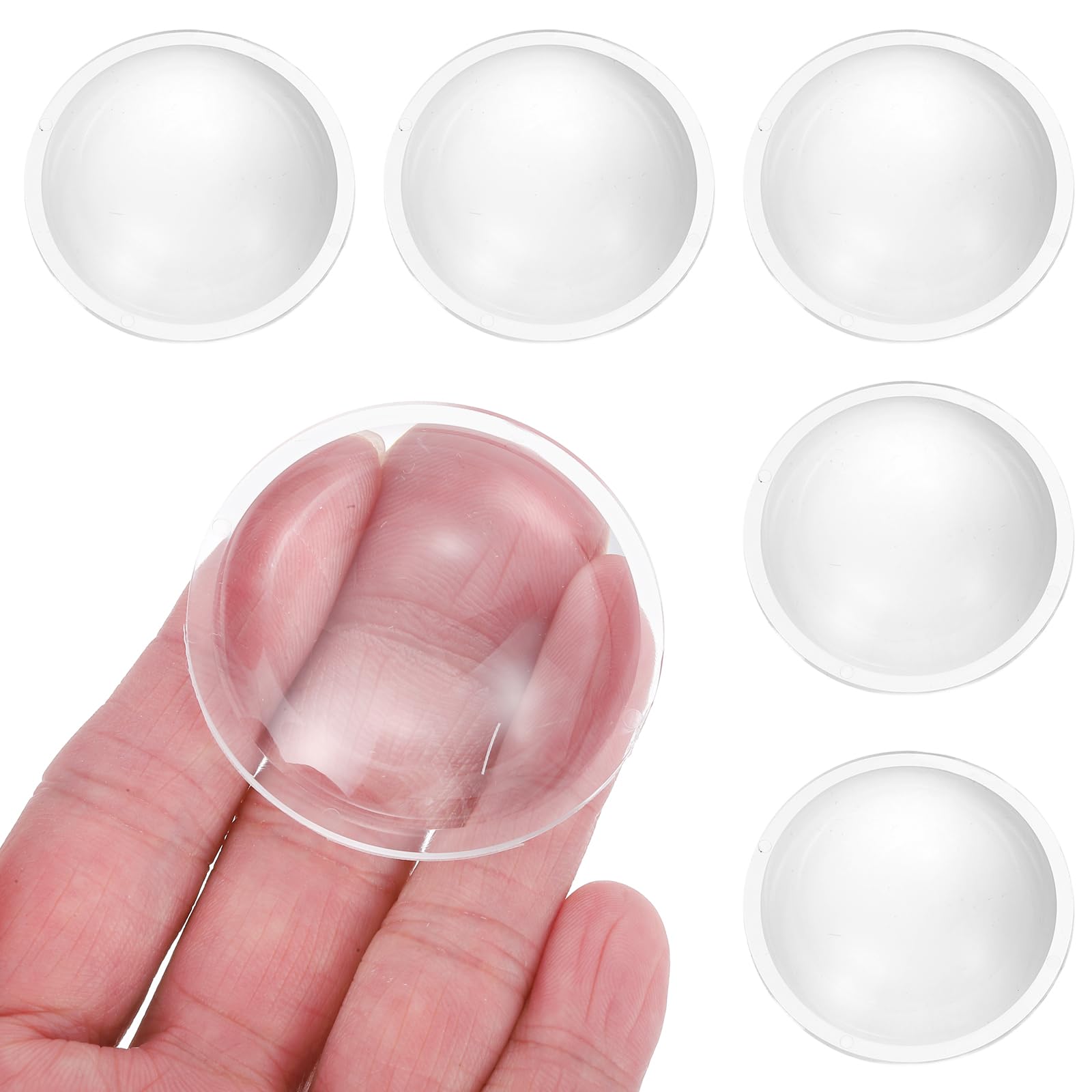 PATIKIL 6Pcs Diameter 50mm Flat Convex Lens, Height 15mm Acrylic Optical Lens