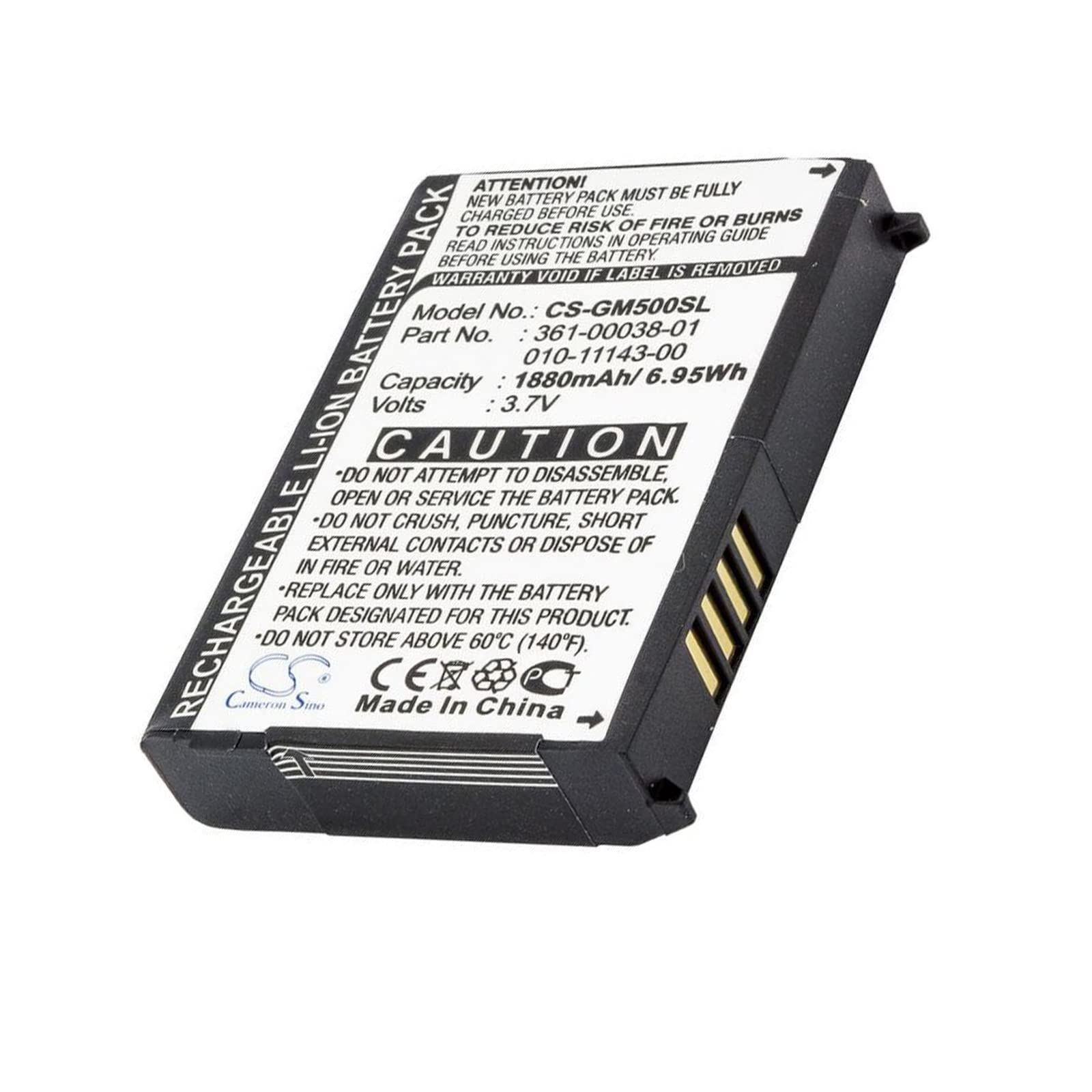 CS Cameron Sino 1880mAh / 6.96Wh Li-ion Replacement Battery for Garmin Nuvi 500, Zumo 600, Zumo 650, Zumo 660, Nuvi 510, Aera 500, Zumo 220, Zumo 660LM, Nuvi 550, Aera 510, Aera 560, 010-11143-00