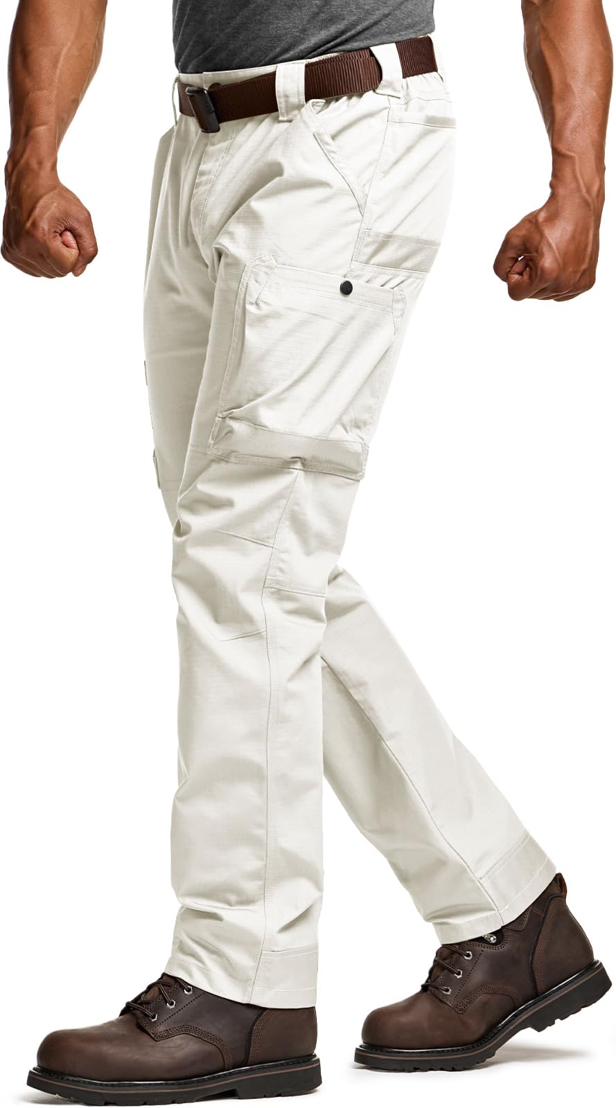 CQR Men's Quick Dry Work Pants, Water Resistant Outdoor Tactical Pants, Lightweight Stretch Cargo Hiking Pants — view 29