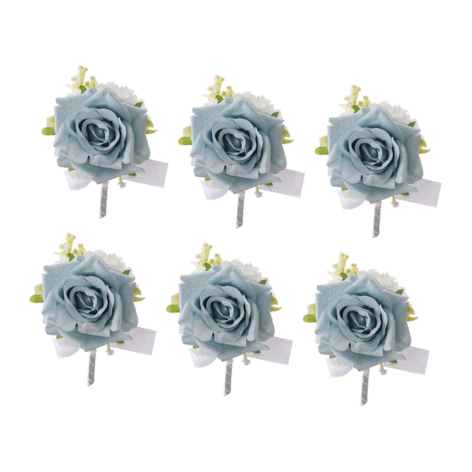Ansteckblume für Hochzeiten, Brautpaar, Ansteckblume für Foto-Requisiten, 6 Stück