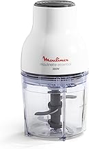 Moulinex DJ5201 Moulinette Essential 4 Blades Sharpened, Mince, Mix and Chopper, Chopper, Container Capacity 400 ml, 300 W, White