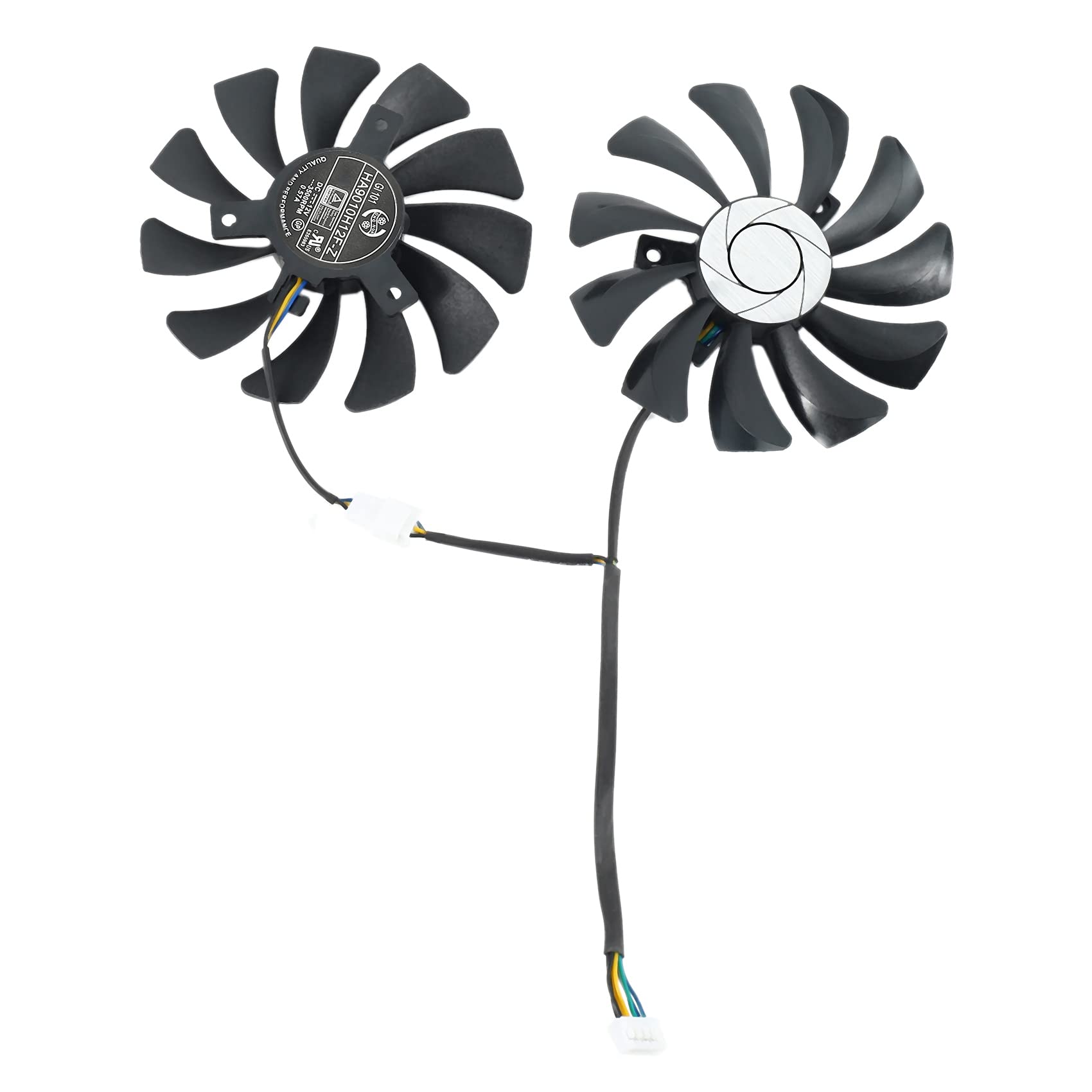 Paire Ventilateur 85mm 4 Broches Pour Carte Graphique GTX 1060 / GTX 960 - Remplacement HA9010H12F-Z