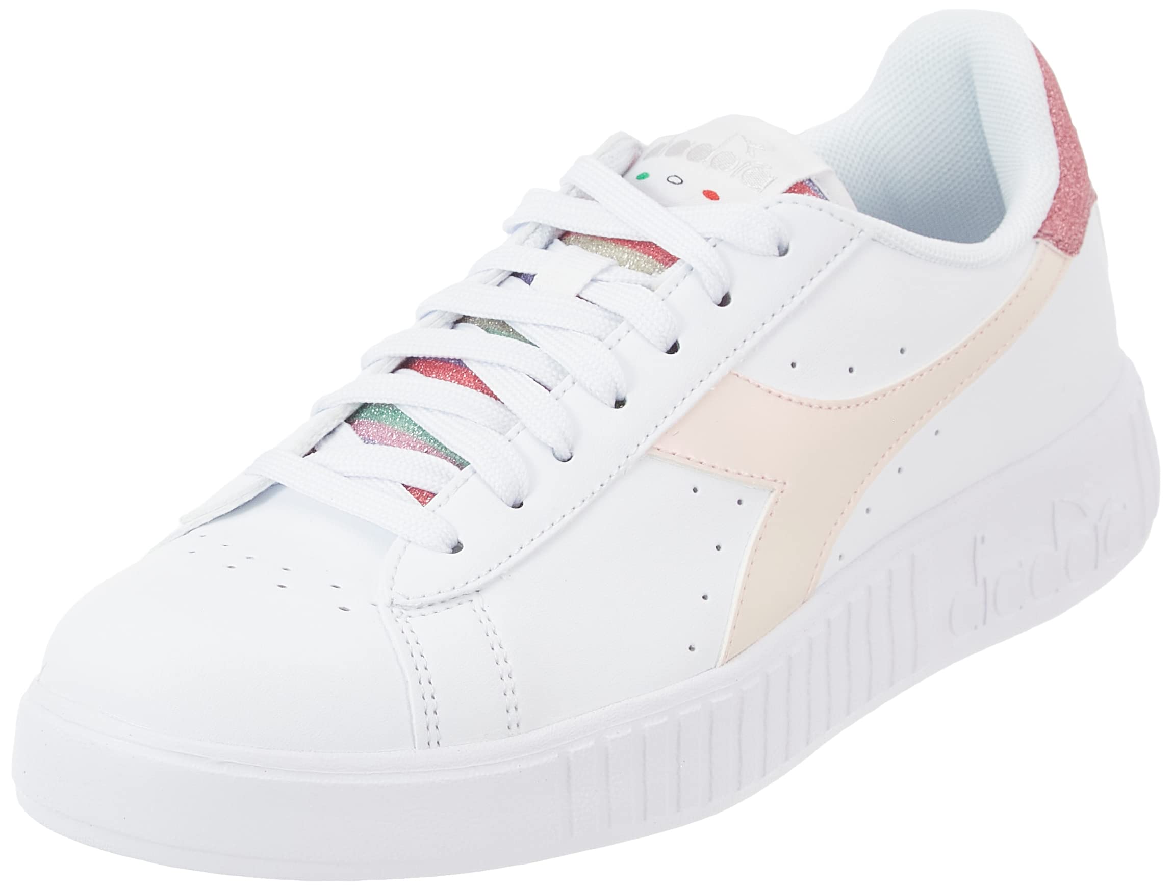 Diadora STEP P GLITTER RAINBOW, Sneakers Donna, Bianco/Rosa (Lady), 36 EU :  Amazon.it: Moda