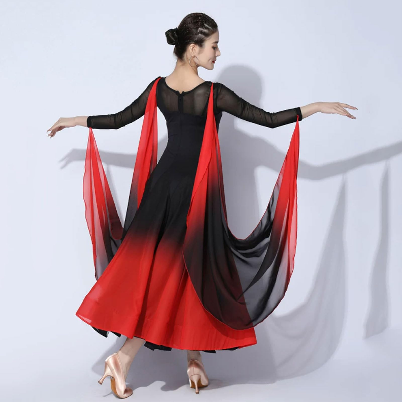 Abiti Valzer Abbigliamento Ballo da Sala per Donna Gonna Foxtrot Flamenco
