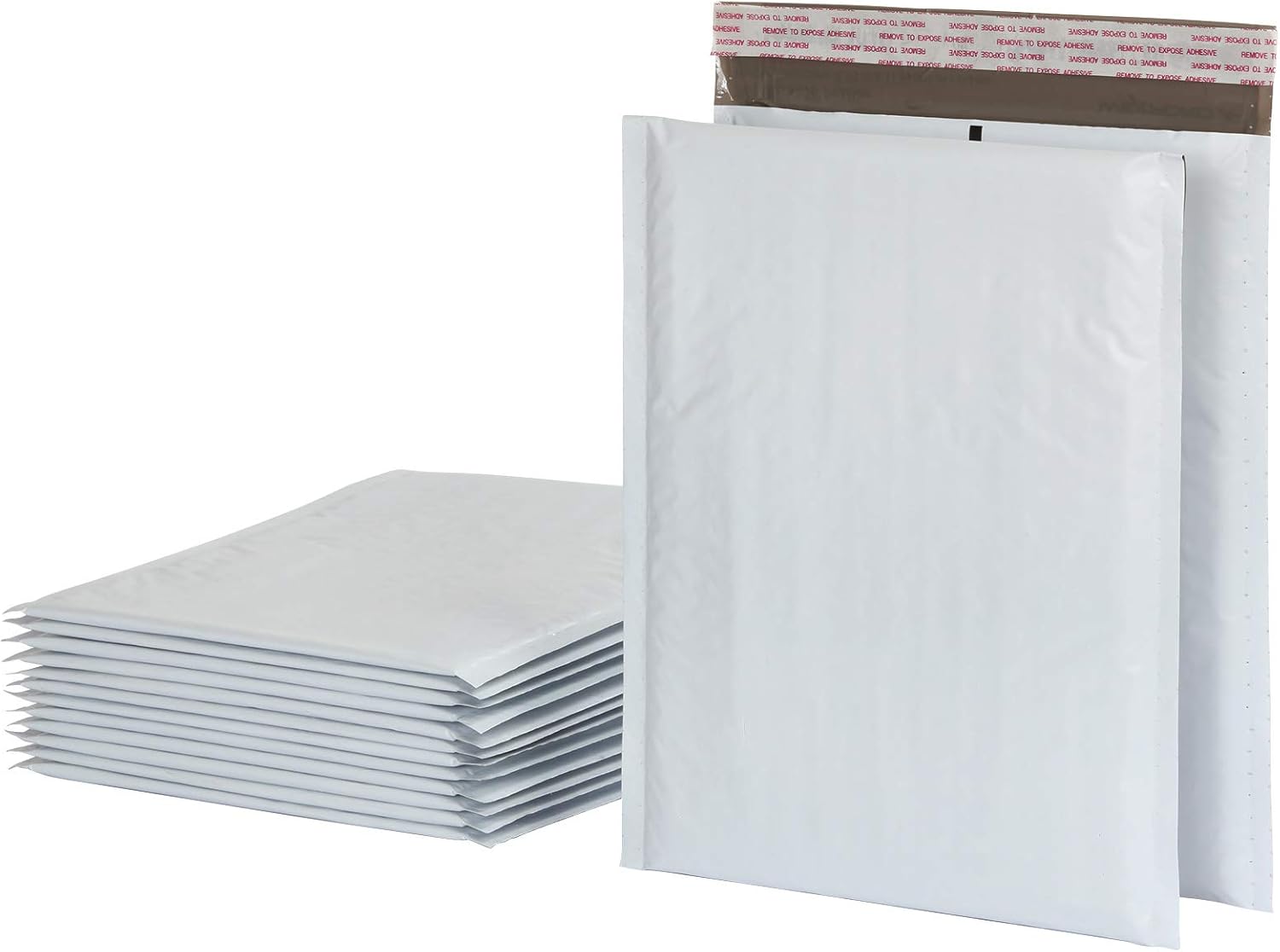 Quality Park Bubble Mailers, 8.25 x 11 Shipping Envelopes, Water Resistant White Poly Padded Envelopes, Redi-Strip Peel Off Closure, 25/Box (QUA85760) : Office Products