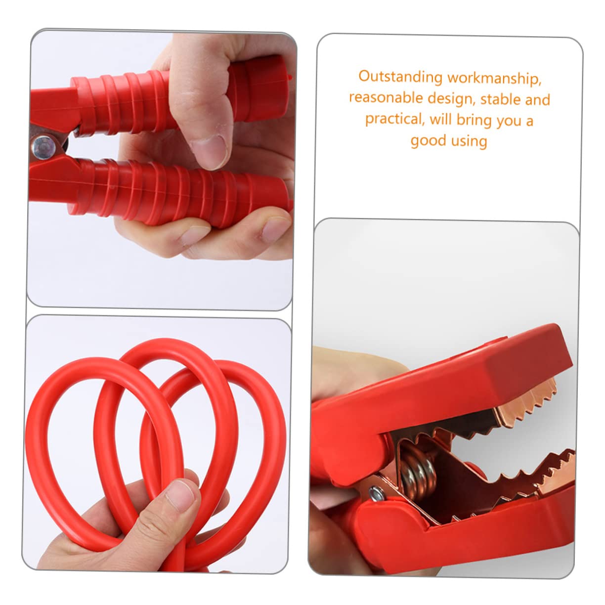 SOLUSTRE Kit de Cables de Puente de 2500 Pinzas Cocodrilo para Arranque de Batería de Coche