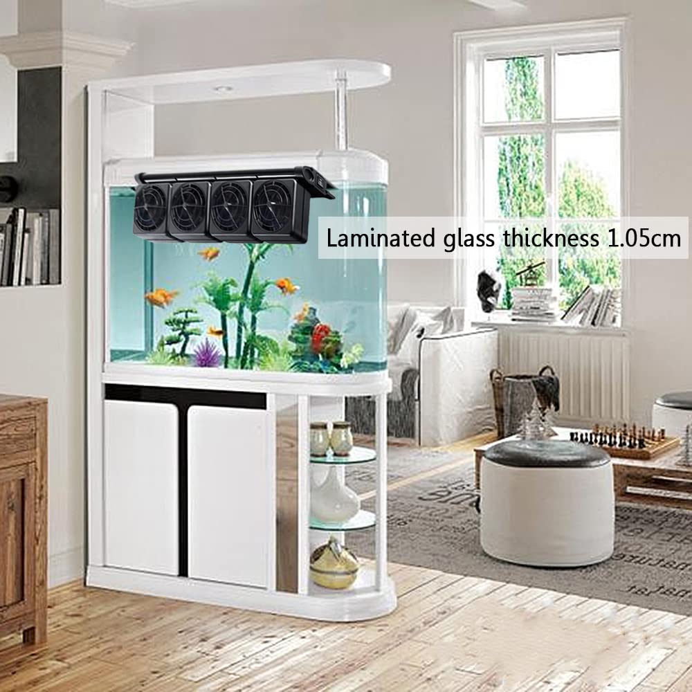 Aquarium Lüfter Verstellbarer Aquarium Kühler Aquarium Ventilator Kühlgebläse für Süß- und Meerwasseraquarien