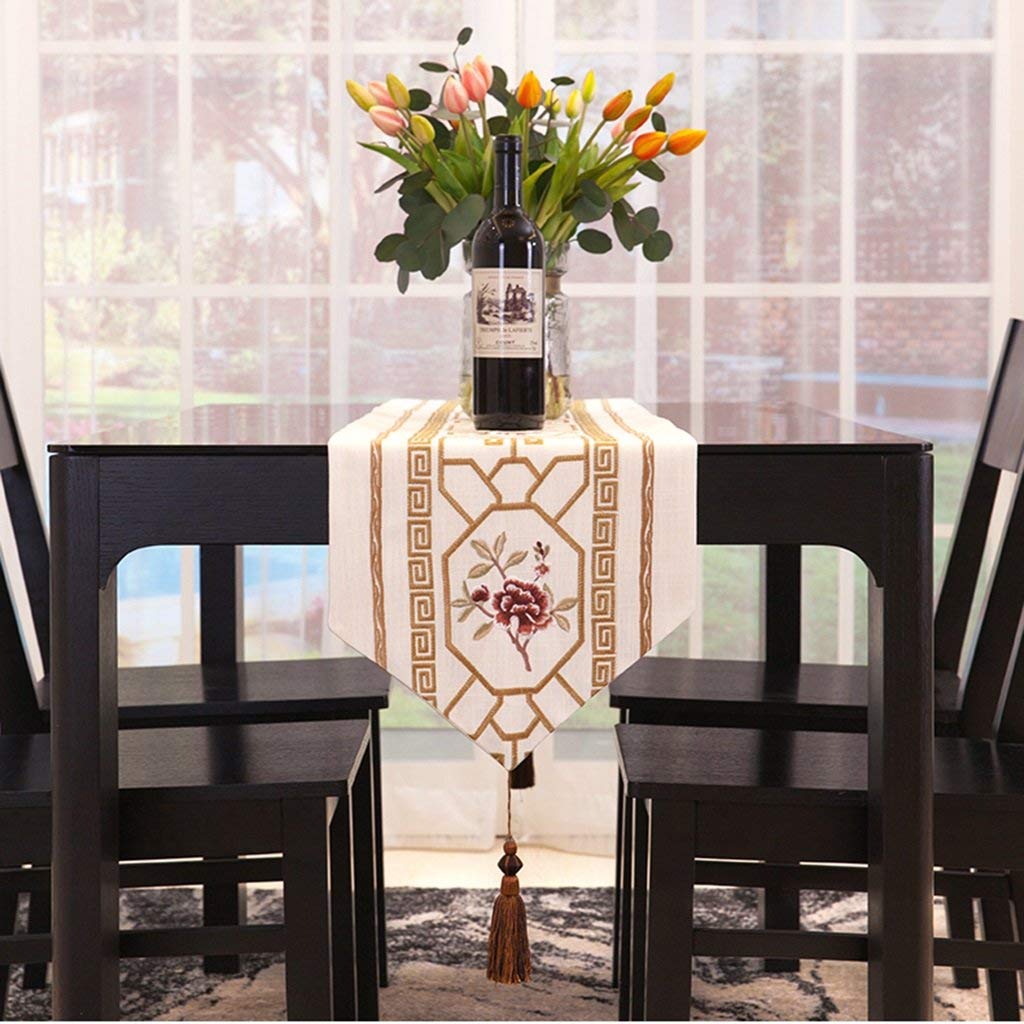 Nappe de restaurant et table de thé MU en coton brodé pour hôtel - 7