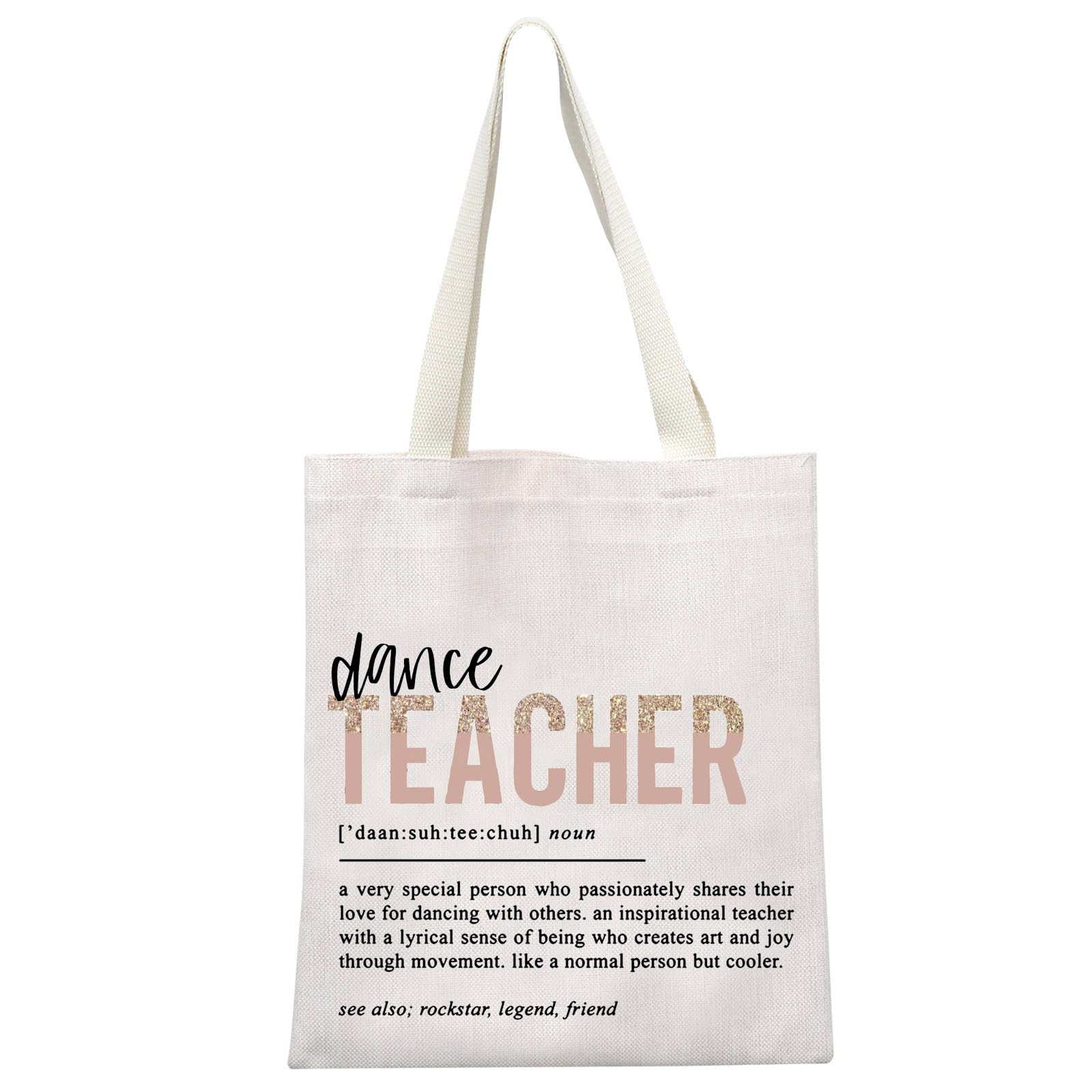 JTOUK Dance Teacher Gift Definition Tote Bag for Dance Teachers and Instructors