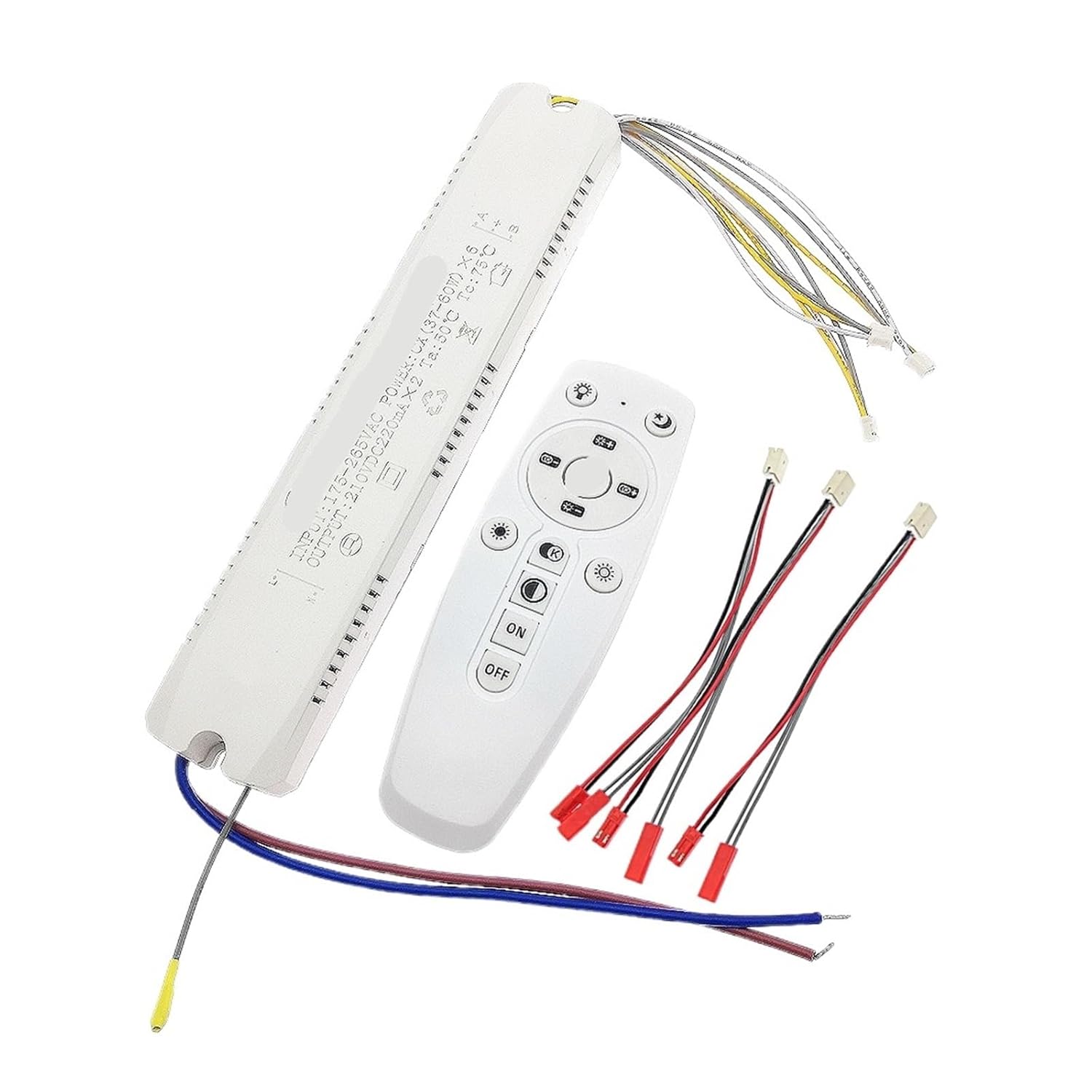1PCS AC220V Remote Control + LED Driver 220mA Color Changing Light Transformer((37-60W) x2)