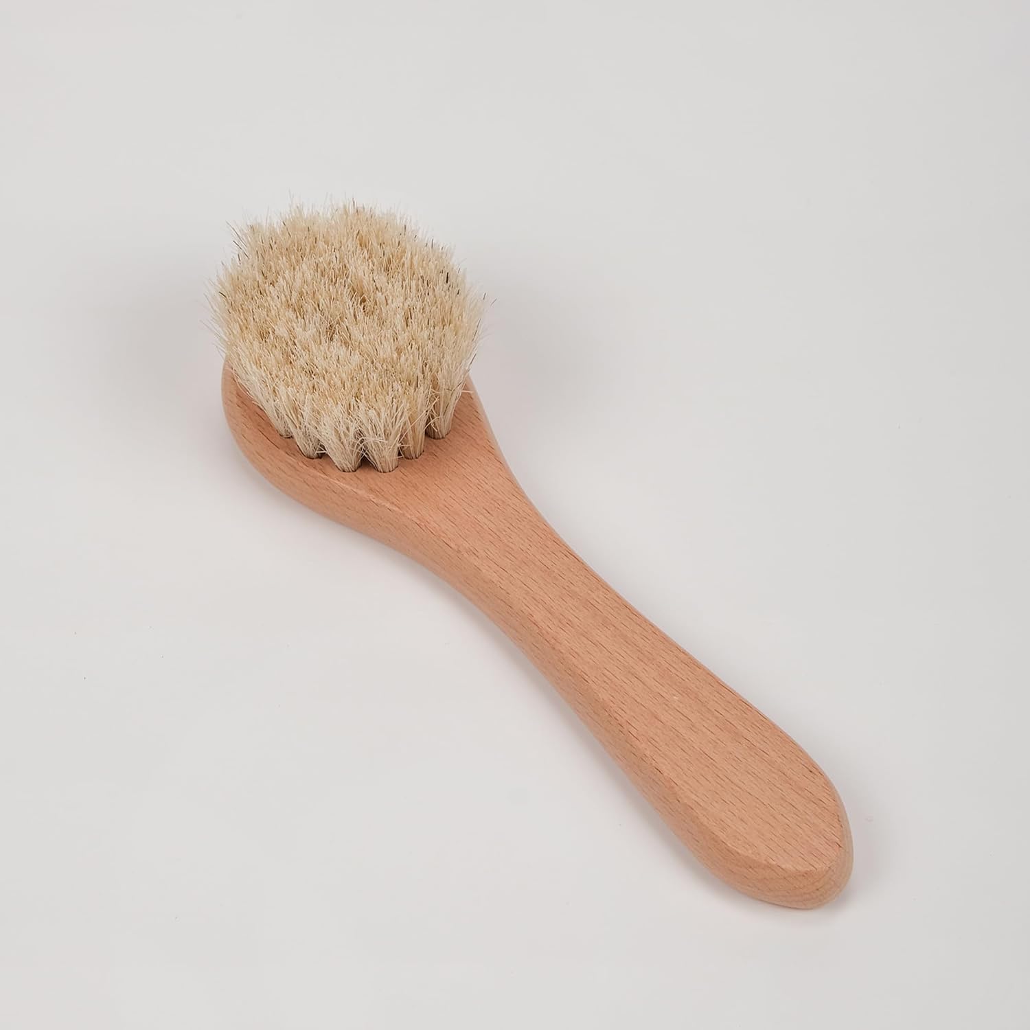 The RAMIFY Natural Horsehair Face Brush, Gentle Dry Brushing Facial Tool with 100% Natural Horse Mane Bristles, Exfoliating Scrubber for Radiant Skin, Spa Quality Facial Massage