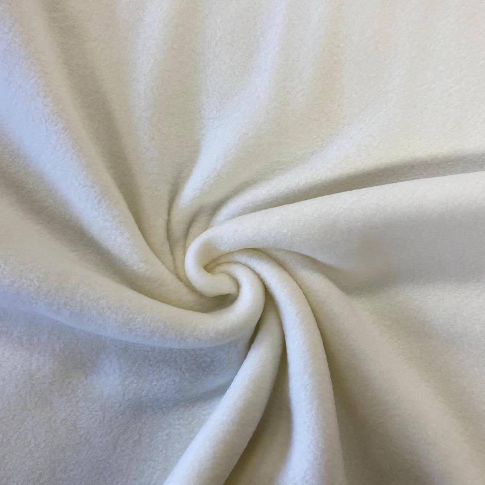 Antipil Plain Fleece 60" Wide 150cm - (Per Metre) (Cream)